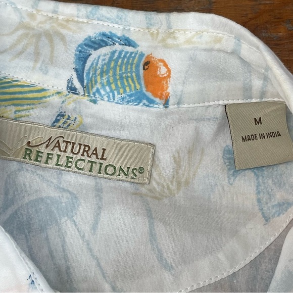 Natural Reflections Women’s Medium Sleeveless Tank fish cotton sheer - Picture 8 of 10